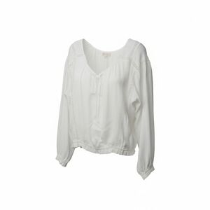 Hem & Thread Elegant White Women's Top, Size Small